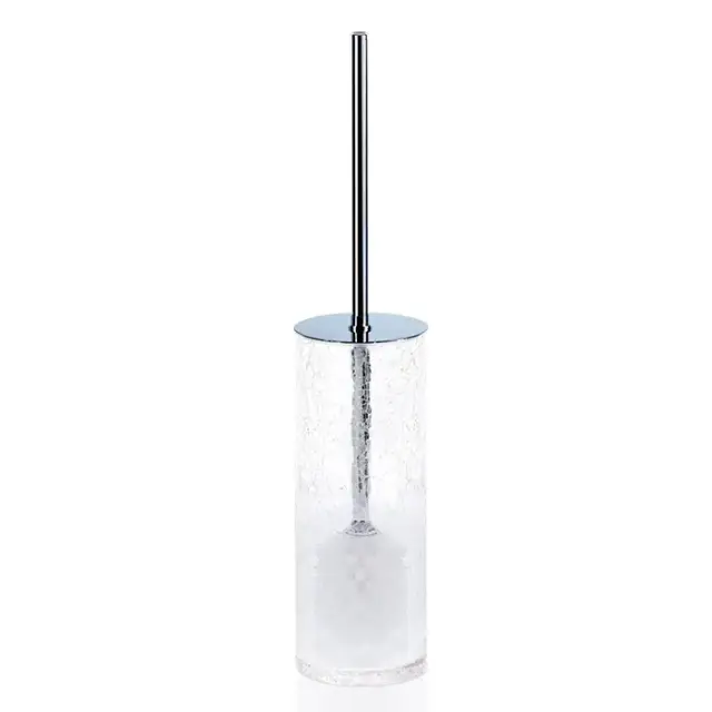 Decor Walther Crack SBG Туалетный ершик, напольный, французское стекло Craquele, цвет: хром