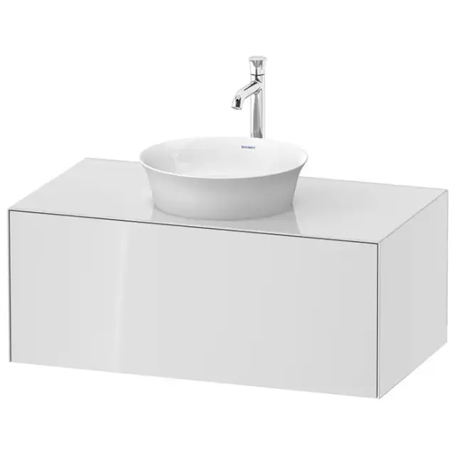 Duravit White Tulip Тумбочка подвесная 100x55х40.8см., раковина, 1 выдвижной ящик, цвет: белый высокоглянцевый