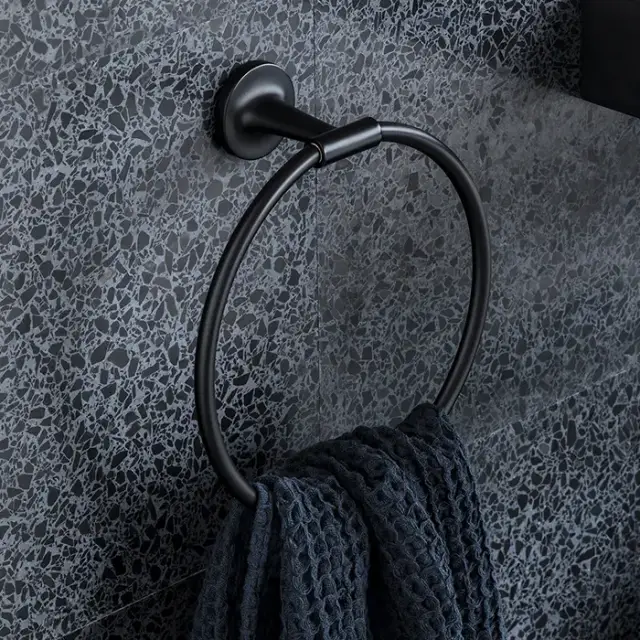 Duravit Starck T Полотенцедержатель - кольцо 22.8см, подвесной, цвет: черный матовый