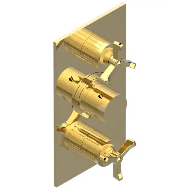 THG Hamptons Смеситель для душа, встраиваемый, термостатический, цвет: золото
