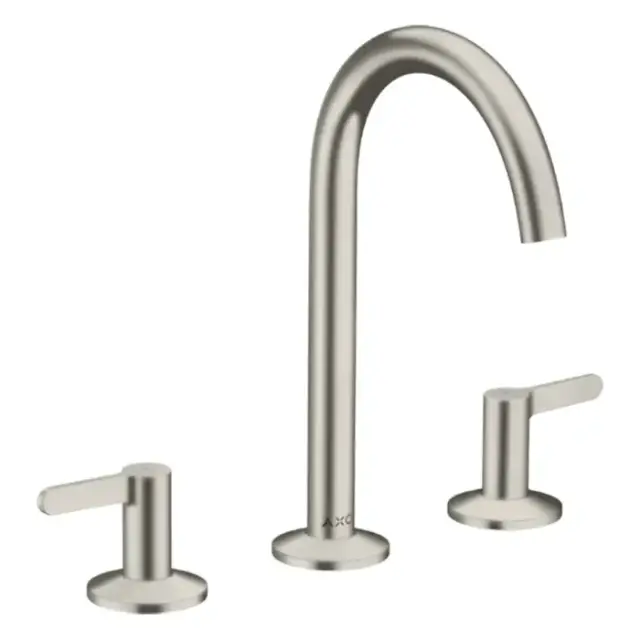 Axor One Смеситель для раковины 170, на 3 отв., с донным клапаном Push-Open, цвет: сталь