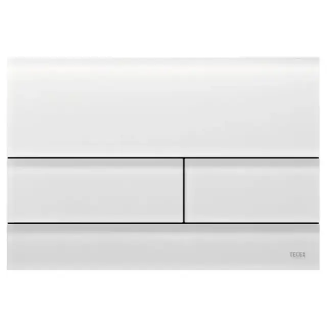 TECEsquare II, панель смыва с двумя клавишами металлическая, цвет: стекло белое сатинированное