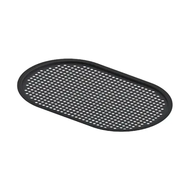 Artceram Fuori Scala Полка сетчатая, овальная, для консоли ACA055, цвет: черный матовый