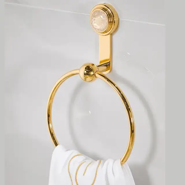 THG Dahlia Полотенцедержатель - кольцо 18см., подвесной, цвет: золото