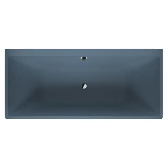 Duravit Vitrium Ванна пристенная 180x80см, с ножками, с2 наклонами для спины, прямоугольная, цвет: синий матовый