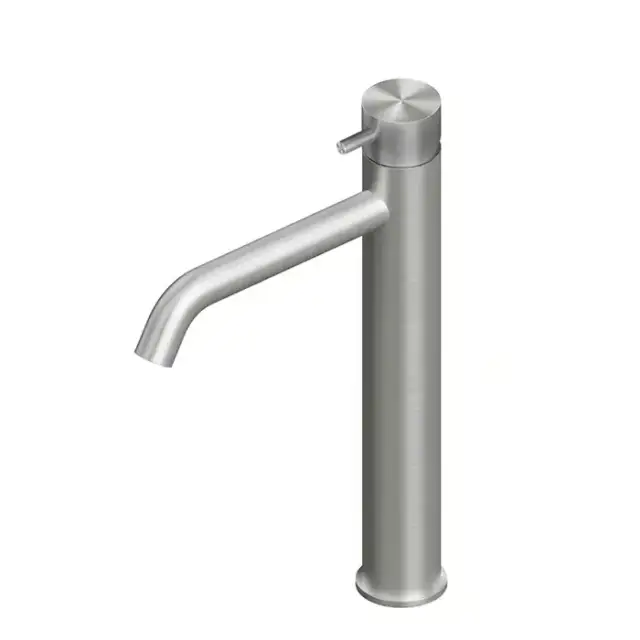 QuadroDesign Source Смеситель для раковины, на 1 отв., высокий, цвет: brushed stainless steel