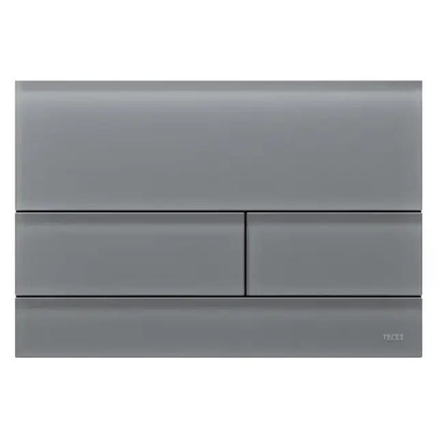 TECEsquare II, панель смыва с двумя клавишами металлическая, цвет: стекло серое сатинированное