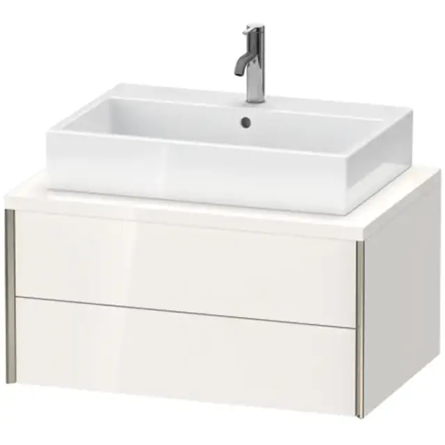 Duravit XViu Тумба подвесная 80x55x40см с раковиной, 2 ящика, цвет: белый глянцевый