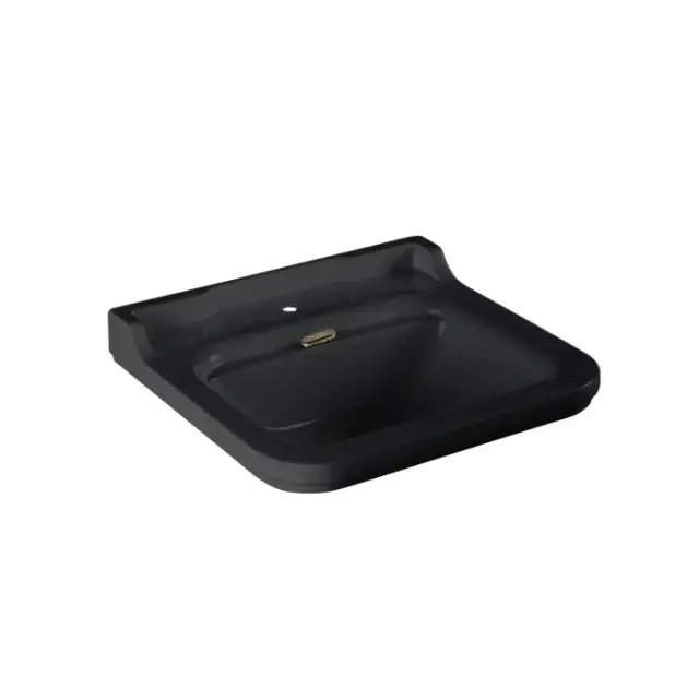Kerasan Waldorf Раковина 60х55 см, 1 отв., керамическая, цвет: черный/золото
