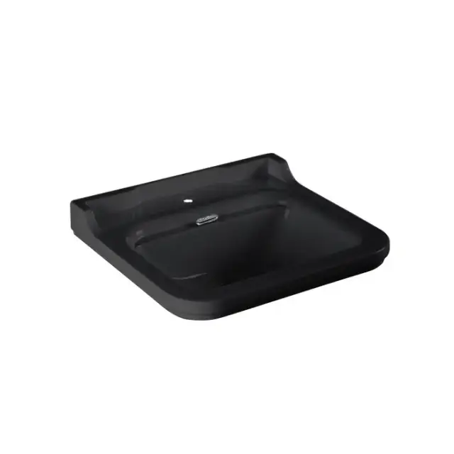 Kerasan Waldorf Раковина 60х55 см, 1 отв., керамическая, цвет: черный/хром