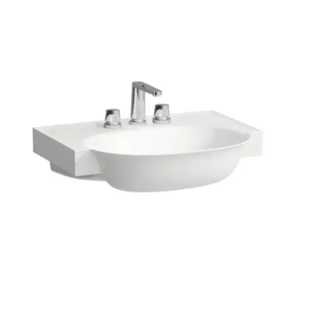 Laufen New Classic Раковина накладная 60х48х7.5см, с 3 отв., без перелива, цвет: белый матовый