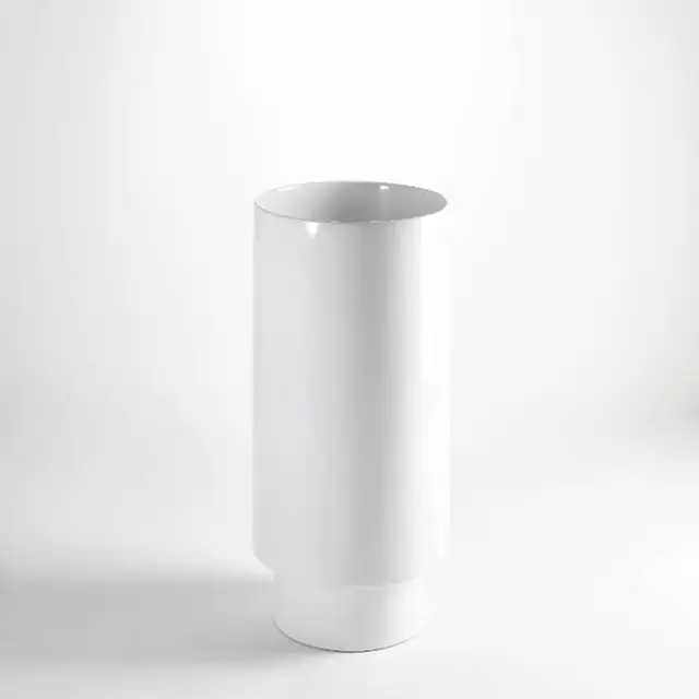 Simas Po-mo Раковина 40xh85см., напольная, слив в стену, без отв., без перелива, цвет: белый