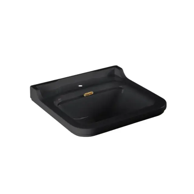 Kerasan Waldorf Раковина 60х55 см, 1 отв., керамическая, цвет: черный/бронза