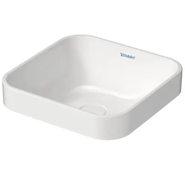 Duravit Happy D.2 Plus Раковина 40х40см, без отв., накладная, квадратная, цвет: белый
