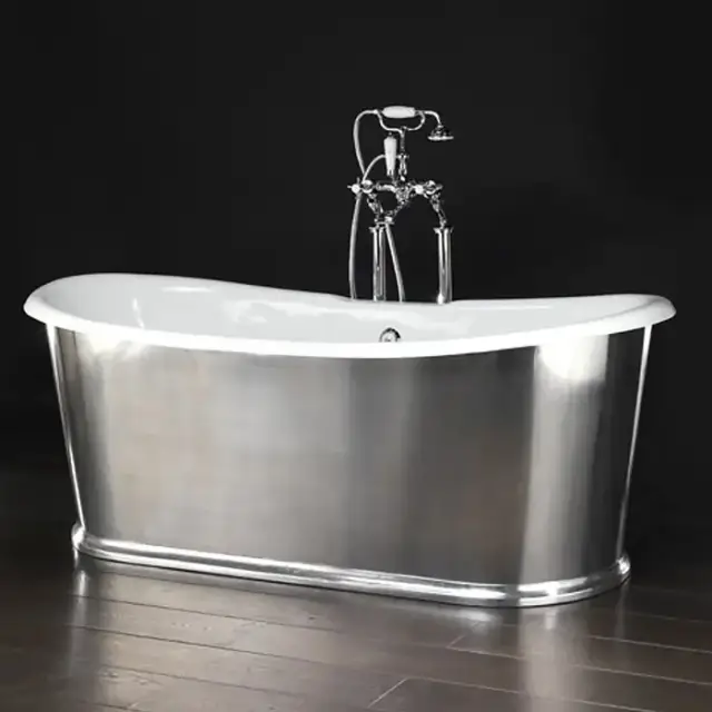 Devon&Devon Regal Ванна чугунная отдельностоящая 182х71х58см, цвет: серебро