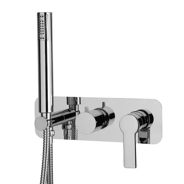 Fima Carlo Frattini Mast Смеситель для душа, встраиваемый, на 2 источника с ручным душем, цвет: хром