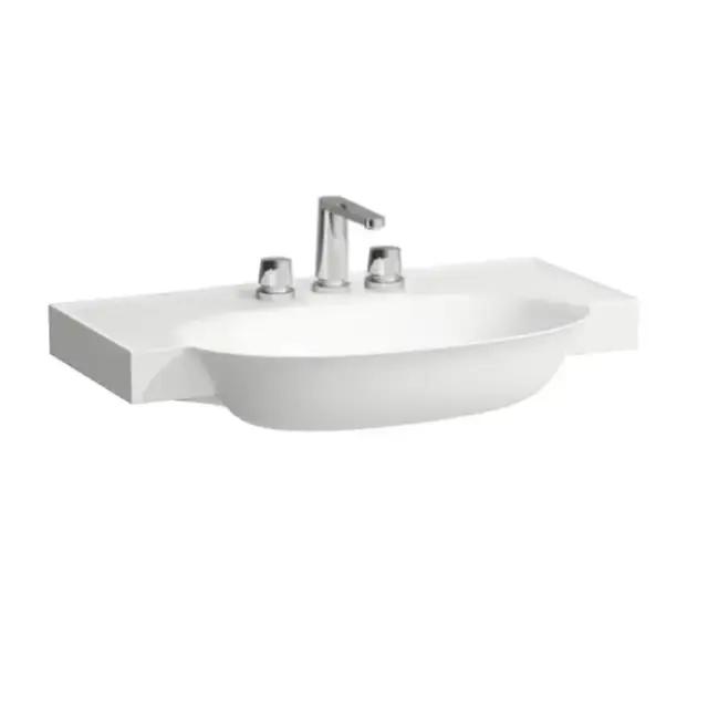 Laufen New Classic Раковина накладная 80х48х7.5см, с 3 отв., без перелива, цвет: белый