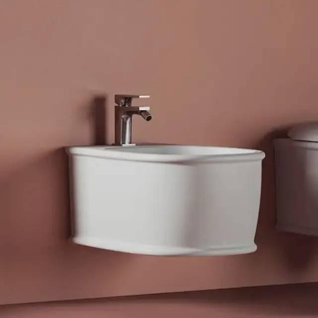 Artceram Atelier Биде подвесное 52х37см, с 1 отв под смеситель, цвет: белый матовый