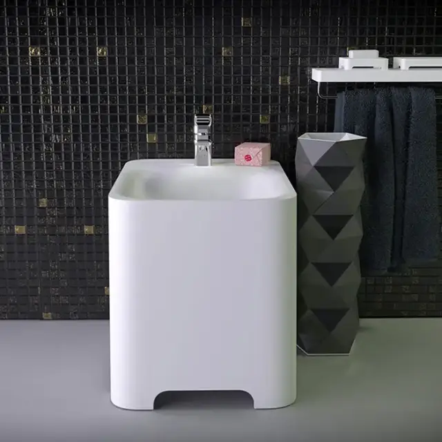 KNIEF Feel Биде напольное  58х39х42 см,с 1 отв под смеситель , цвет: белый