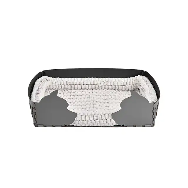 ADJ Лежанка Dog, 60x42xH15 см., цвет: серый/черный