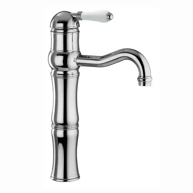 Nicolazzi P.m. Blanc Смеситель для раковины высокий однорычажный, ручки белая керамика, цвет: хром