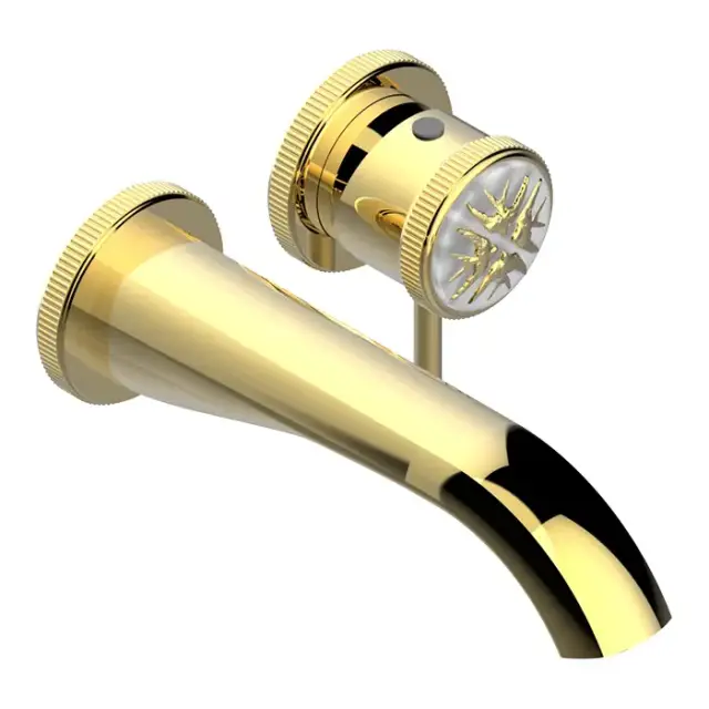 THG Hirondelles Gold Stamped Смеситель для раковины, встраиваемый, цвет: Polished gold