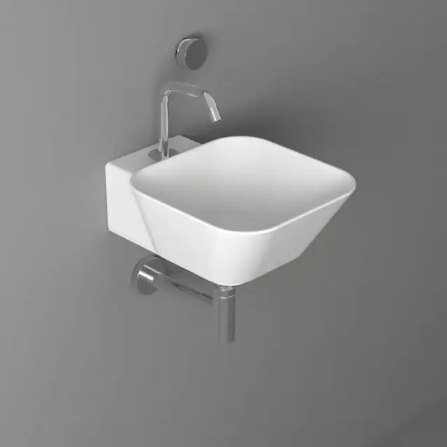 Simas Wave Раковина 33.5х43х16.5 см, 1 отв., накладная/подвесная, цвет: белый