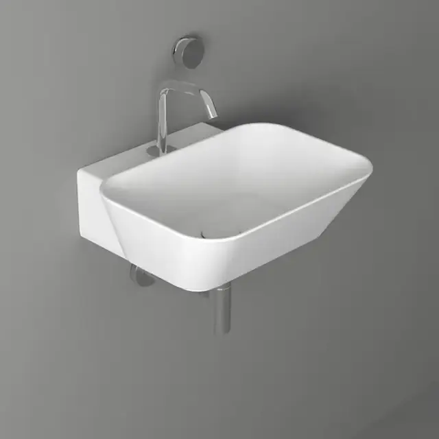 Simas Wave Раковина 48х43х16.5 см, 1 отв., накладная/подвесная, цвет: белый