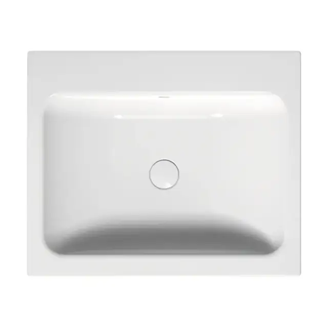 Bette One Раковина встраиваемая на столешницу 60×49.5×13см, без отв., с переливом, сталь, цвет: белый