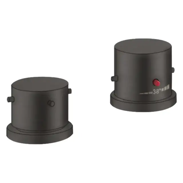 Axor Starck Смеситель на борт ванны, на 2 отв., термостатический, цвет: шлифованный черный хром