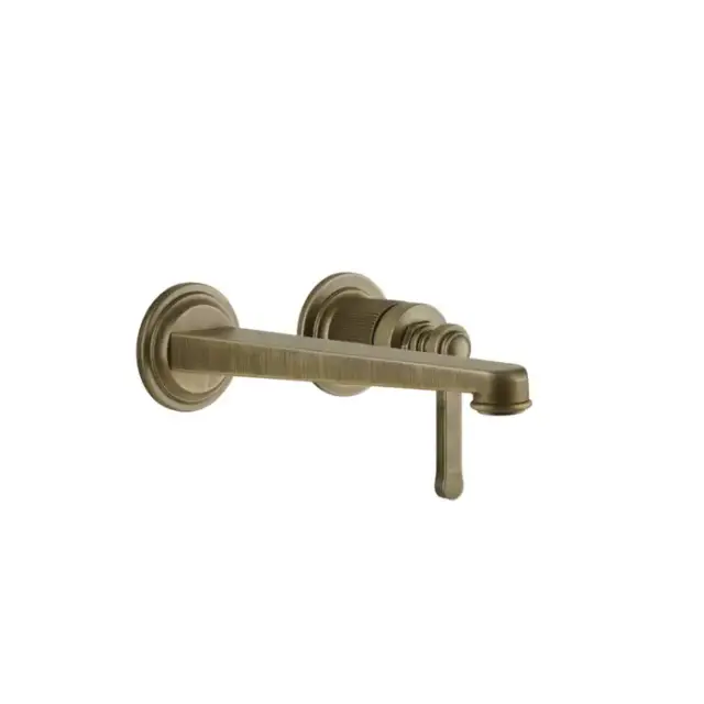 Gessi Venti20 Смеситель для раковины, встраиваемый, излив 20.1см., цвет: Antique Brass