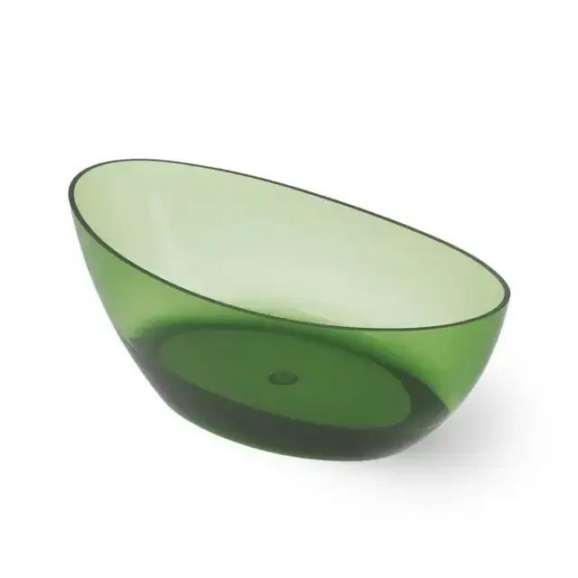 Dea Design Elegant Ванна 160x80x55см., отдельностоящая, Glasstech, прозрачная смола, цвет: Emerald R3