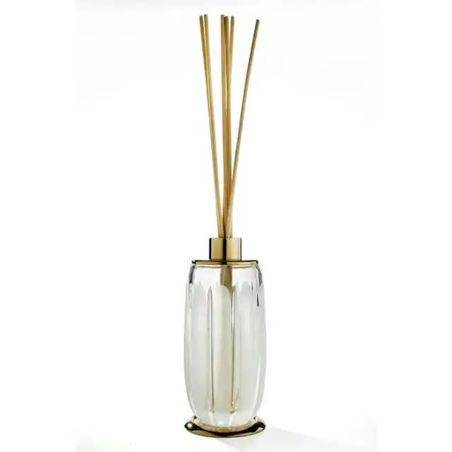 3SC Montblanc Ароматический диффузор настольный d7,5хh20 см, цвет: прозрачный хрусталь/золото матовое