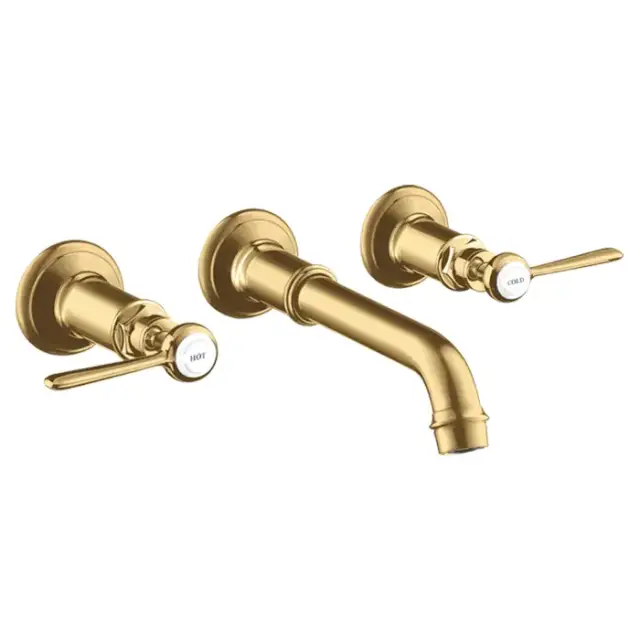 Axor Montreux Смеситель для раковины, встраиваемый, излив: 22.5см., ручка: рычаг, цвет: шлифованное золото