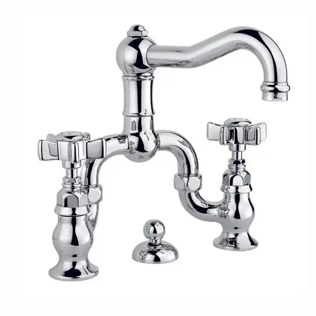 Nicolazzi Dames Anglaises Смеситель для раковины на 3 отверстия, с донным клапаном, межцентр: 216мм, цвет: хром