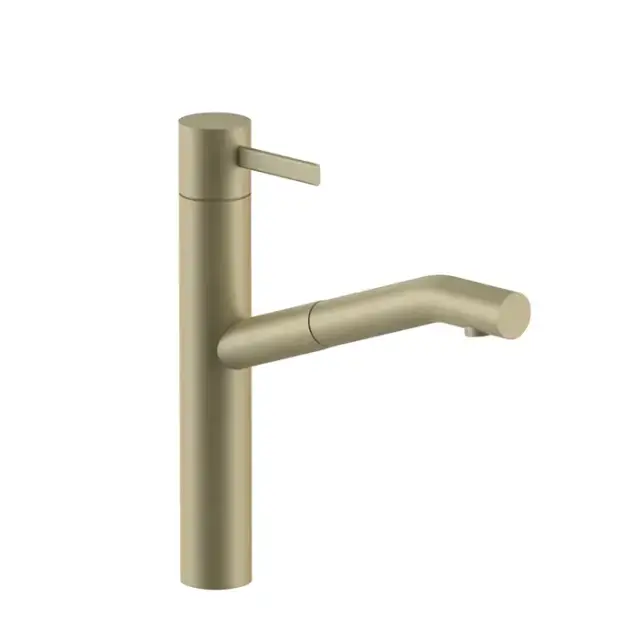 Fantini AF/21 Смеситель для раковины, 1 отв., излив: 217 мм, цвет: Matt British Gold PVD