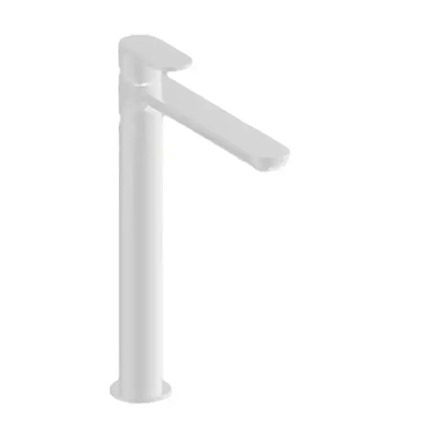 Gattoni H2Omix7000 Смеситель для раковины высокий 298 мм, с донным клапаном, излив 201,4 мм цвет: белый матовый