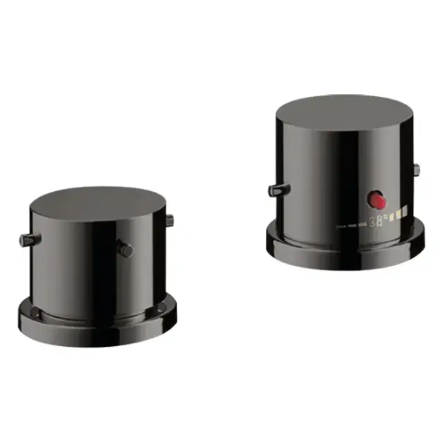 Axor Starck Смеситель на борт ванны, на 2 отв., термостатический, цвет: полированный черный хром