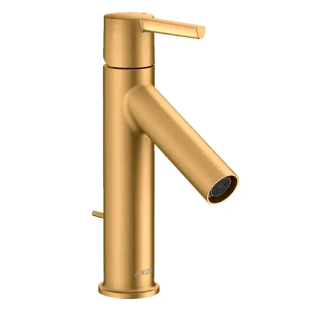 Axor Starck Смеситель для раковины 100, на 1 отв., с донным клапаном, цвет: шлифованное золото