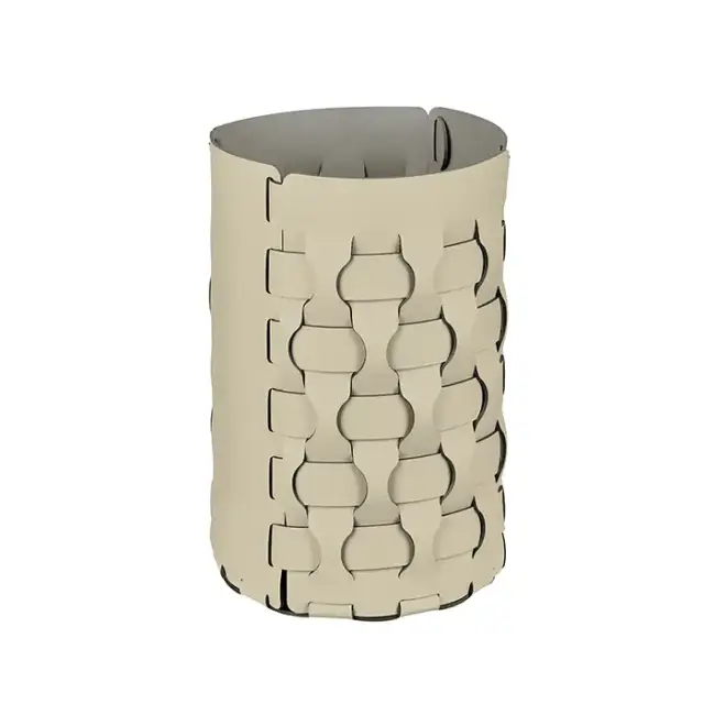 ADJ Корзина для мусора Dubai, D22xH35 см., цвет: панна котта/белый