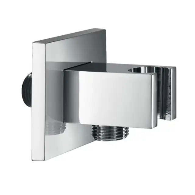 Almar Square  Подключение для шланга, с держателем для лейки, квадратное, цвет: хром
