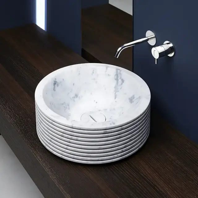 Antonio Lupi Introverso Раковина 45х45 см, без отв., накладная, цвет: Marmo Carrara