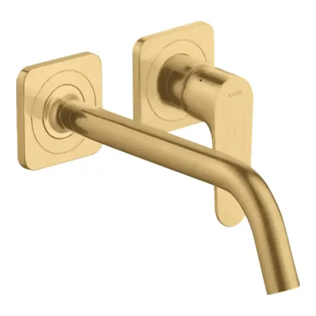 Axor Citterio M Смеситель для раковины, встраиваемый, излив: 22.7см., цвет: шлифованное золото
