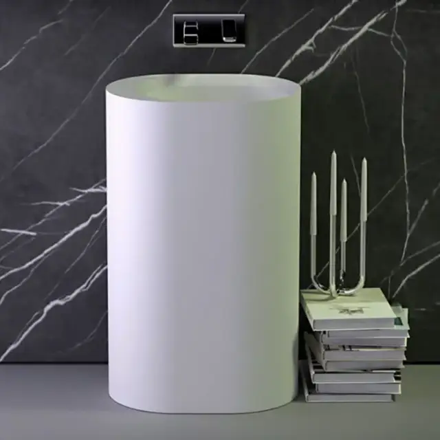 KNIEF Pearl Раковина 50х40х90 см, без отв., отдельностоящая, без перелива, цвет: белый матовый