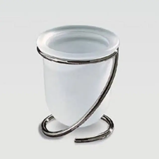 Colombo Luna Стакан настольный, цвет: хром/матовое стекло