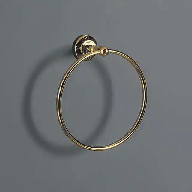 SIMAS Accessori Полотенцедержатель-кольцо 22см., для полотенец, подвесной, цвет: золото
