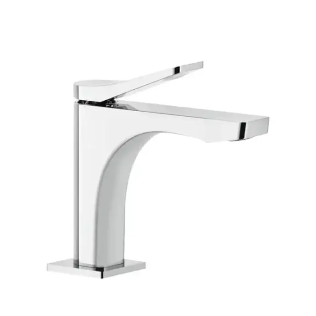 Gessi Rilievo Смеситель для раковины на 1 отв. без донного клапана h=153мм, излив 126мм , цвет: хром