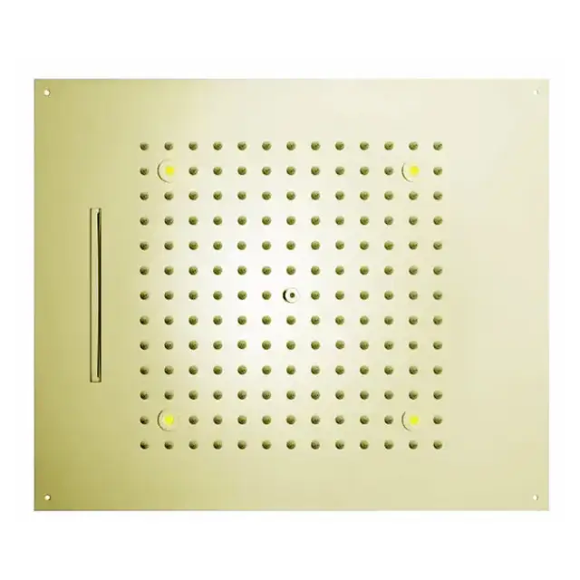 BOSSINI DREAM/2 Верхний душ 570 x 470 мм, с 4 LED RGB, 2 режима (дождь, каскад), блок питания/управления, Cromoterapia, цвет: золото