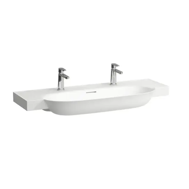 Laufen New Classic Раковина 120х48х16.5 см, 2 отв., накладная, с переливом, цвет: белый