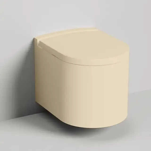 Salini Gemelli Унитаз подвесной 530х410х420 мм, материал S-Stone матовый, внутри керамика, крышка микролифт, цвет RAL 1015